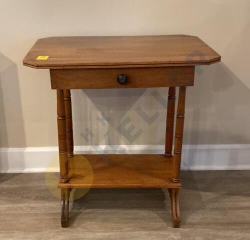 Small Wooden Side Table with Drawer