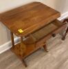 Small Wooden Side Table with Drawer - 4
