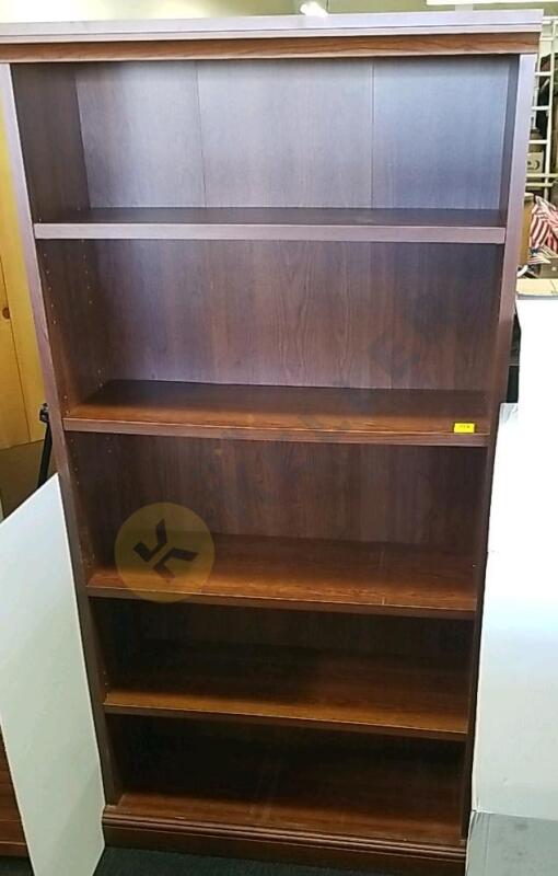 Wooden Bookshelf With Adjustable Shelves