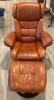 Leather Swival Chair & Ottoman - 2