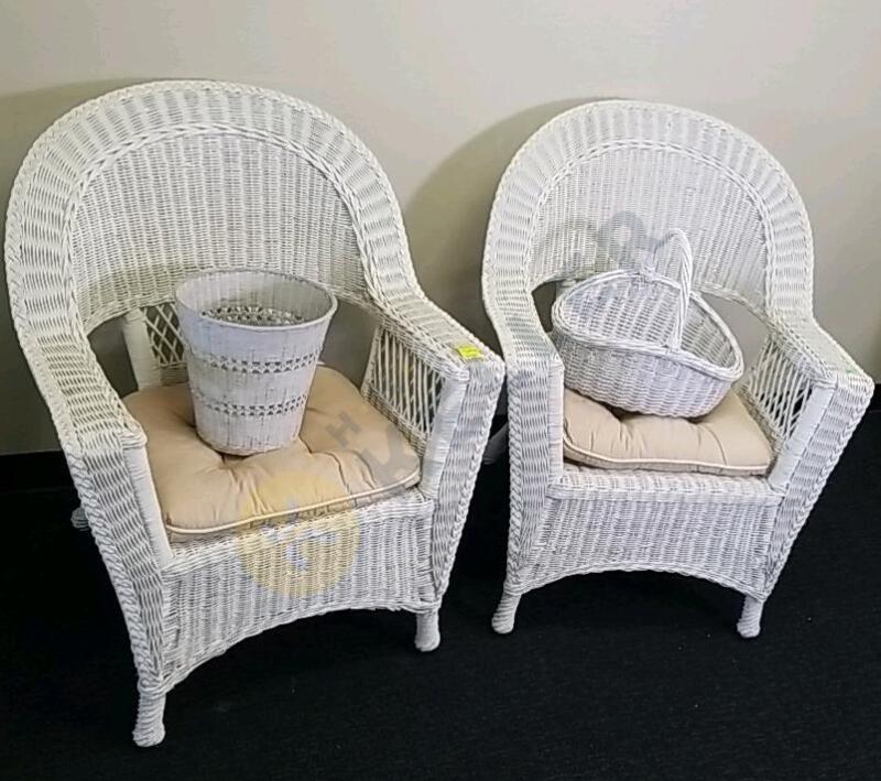 Pair of Wicket Chairs and More