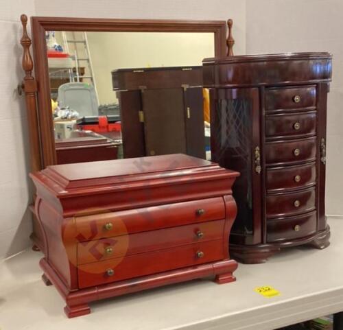 Pennsylvania House Shaving Mirror and Jewelry Boxes