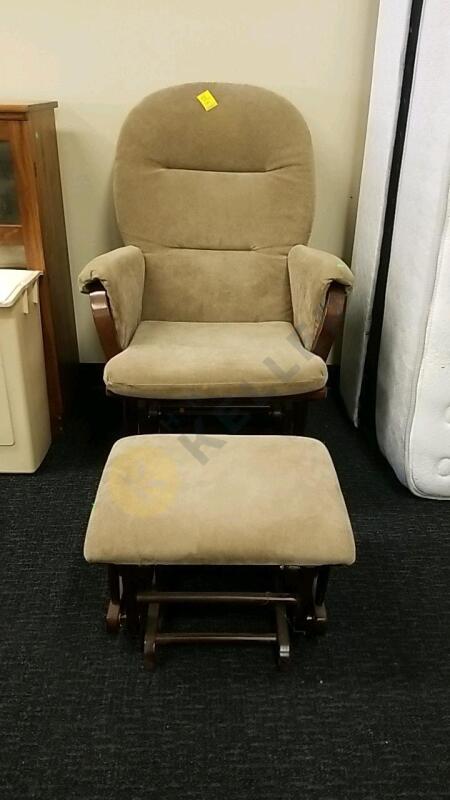 Glider Rocking Chair with Ottoman