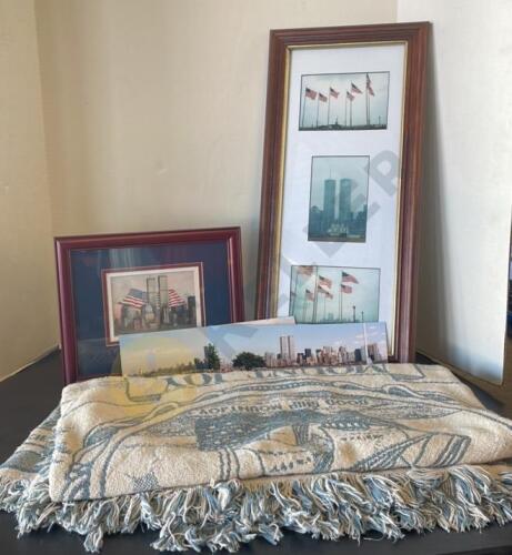 Framed World Trade Centers Photos and Blanket