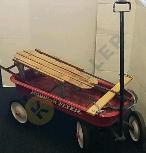 Radio Flyer 35" Long Red Wagon and Runner Sled