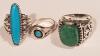 8 Sterling Silver and Turquoise Rings - 4