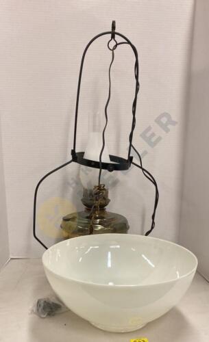 Vintage Hanging Oil Style Lamp and a Shade