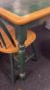 Green Tile Wooden Kitchen Table with 2 Chairs - 3