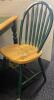 Green Tile Wooden Kitchen Table with 2 Chairs - 6