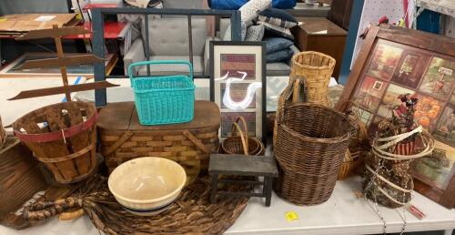 Wall Decor, Baskets, Throw Rug, and More