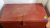 Red Painted Wooden Chest and Contents - 2