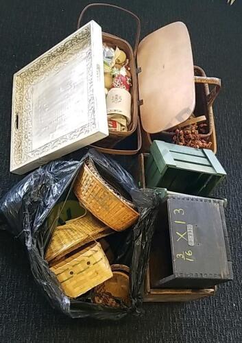 Vintage Picnic Basket, Vintage Wooden Crate, and More