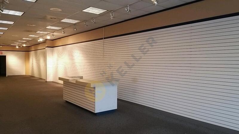 Slat Walls, Track Lighting, Cash Wrap, Rug, Bulletin Board, and More