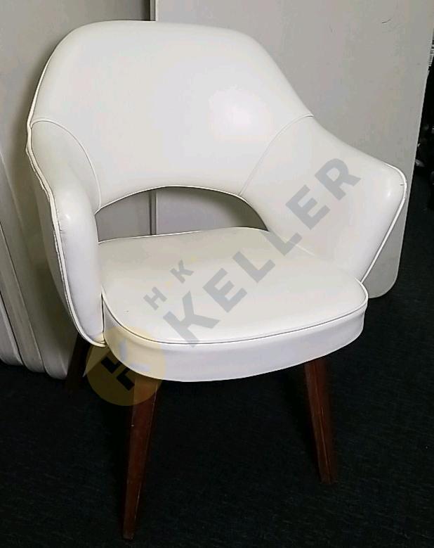 Vintage Knoll Eero Saarinen White Arm Chair