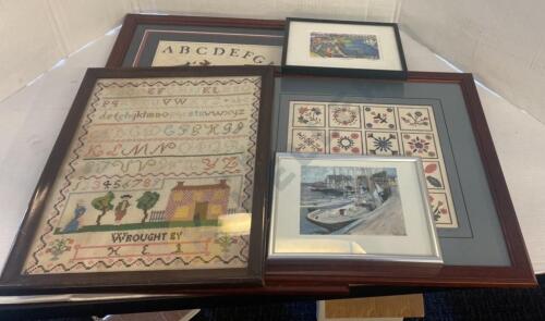 Framed Sampler and Other Artwork