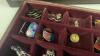 Vintage Military Badges, 2 Jewelry Boxes, and Jewelry - 9