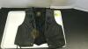 XL Leather Biker Chaps, Leather Vest, and 3 Pairs of Leather Gloves - 6