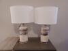 White and Bronze Ceramic Table Lamps