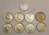 Franklin Silver Half Dollar and 8 Kennedy Silver Half Dollar Coins