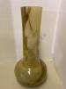 Olive and Brown Swirled Pattern Glass Vase and Round Blenko Glass Sun Catcher - 2