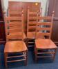 Table and 4 Ladder Back Chairs