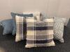 Blue and White Throw Pillows