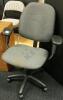 Desk Chair, Wooden File Cabinet, 2 Folding Chairs, and Tray Table - 2