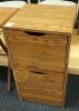 Desk Chair, Wooden File Cabinet, 2 Folding Chairs, and Tray Table - 5