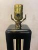 Vintage 1980s Tall Black and Brass Floor Lamp - 2