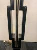 Vintage 1980s Tall Black and Brass Floor Lamp - 3