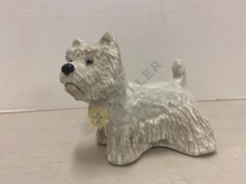 JIE Sweden Stoneware White Westie Dog Figurine