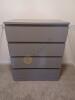 Grey Painted Wooden Chest of Drawers