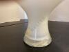 Mid Century Modern White Glass Vase - 3