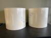 New Pair of West Elm Large White Drum Lampshades