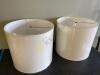 New Pair of West Elm Large White Drum Lampshades - 2