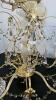 Brass, Glass, and Crystal Chandelier - 4