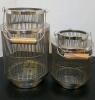 Matching Wire Lanterns with Wooden Handles