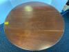 Round Cherry Wood Drop Leaf Table with Drawer - 3