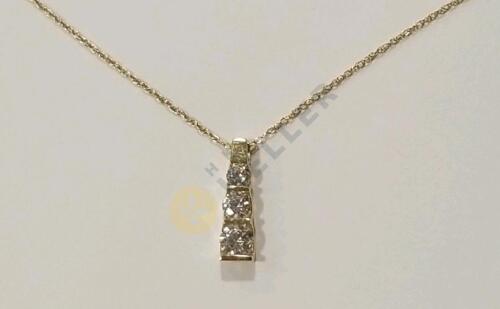 14K Gold Necklace with CZ Pendant