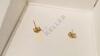 14K Gold Earrings with Heart Opals - 4