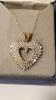 10K Gold Necklace with Diamond Heart Pendant - 3