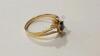 14 Gold Ring with Blue Stone and Diamonds - 5