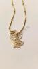 14K Gold Necklace with Angel Pendant - 6