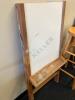 Rocking Chair, 6 Velvet Folding Chairs, Stool, and Art Easel - 5