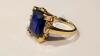 10K Gold Ring with Blue Stone - 2