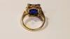 10K Gold Ring with Blue Stone - 4