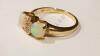 14K Gold Ring with Opals - 2