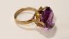 14K Gold Ring with Large Purple Stone - 4