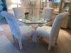 Glass Pedestal Table and 4 Chairs - 2