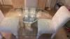 Glass Pedestal Table and 4 Chairs - 6